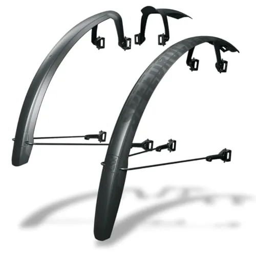 SKS Germany Speedrocker XL Schutzblech Set - Schwarz, One Size - Fahrradschutzbleche, bietet optimalen Spritzschutz und ist ideal für Mountainbikes und Trekkingräder.