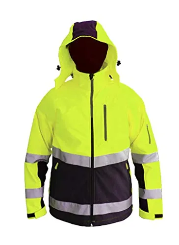 Consorte SNOW HAWK Softshell Arbeitsjacke - Wasserdicht, Atmungsaktiv & Isoliert (L) - Funktionale Softshell Jacke mit isoliertem Fleecefutter und reflektierenden Streifen für optimale Sichtbarkeit. Ideal für Outdoor-Aktivitäten und den professionellen Einsatz bei kaltem Wetter.