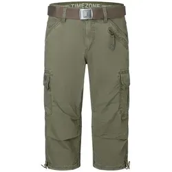 Timezone Herren 3/4 Cargo Hose LOOSE MILESTZ SHORT - Herren-Stoffhosen mit Comfort/Relaxed-Fit, ideal für Freizeit und Alltag, bietet perfekten Sitz und modischen Look.