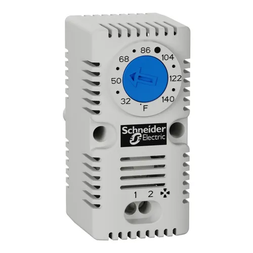 Schneider Electric Thermostat NSYCCOTHOF - Schaltschrank-Klimatisierung Thermostat mit einstellbarem Temperaturbereich von 0 bis 60 °C für optimale Klimatisierung in Schaltschränken.