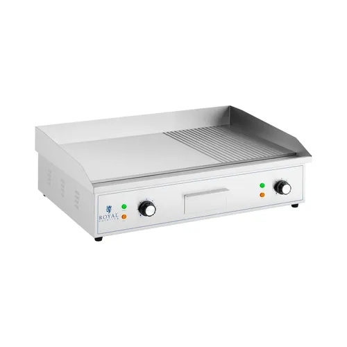 Royal Catering Elektrogrill 4400 W - Grillplatte 727 x 420 mm - Grills, leistungsstarker Elektrogrill mit geriffelter und glatter Grillplatte für vielseitiges Grillvergnügen, ideal für Gastro und BBQ-Liebhaber.