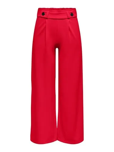 JdY Damen Jdygeggo New Long Pant JRS Noos – Weite Bein-Hose mit Taillenbund - Vielseitige Damenhose für jeden Anlass – lässig oder elegant, mit weiten Beinen und hohem Tragekomfort dank elastischem Jersey-Material. Praktische Taschen und ein modischer Look machen sie zum Must-Have!