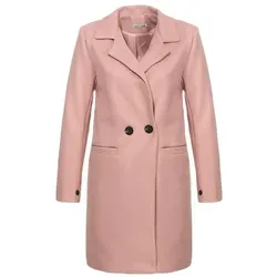 malito more than fashion Trenchcoat malito Damen Kurzmantel, edle Jacke mit Knöpfen, schicke Übergangjac Übergangsmantel mit Knopfverschluss rosa L