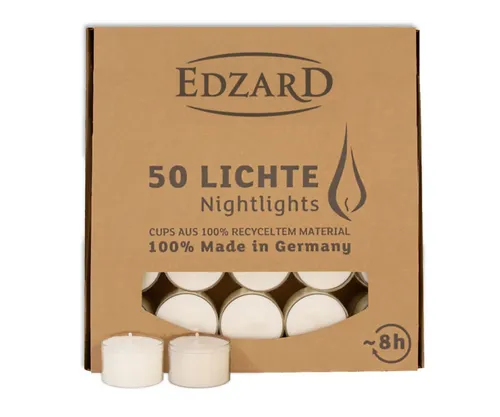EDZARD Teelicht Teelichter 50 Stück (Set, 50 Stück), Marke WENZEL