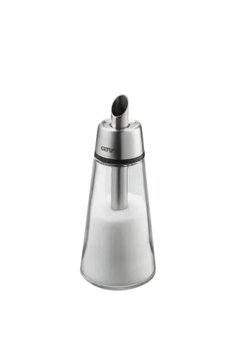 GEFU Brunch Zuckerspender "Brunch" - Eleganter Zuckerspender aus Glas und Edelstahl, ideal für den Frühstückstisch. Mit einem Fassungsvermögen von 200 g und einem stilvollen Design.