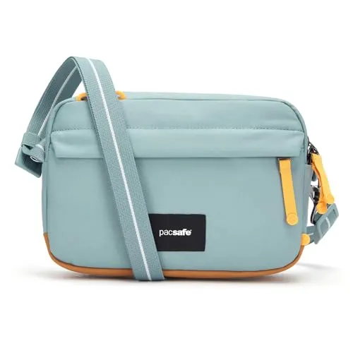 Pacsafe Go Crossbody Bag Fresh Mint - Sicher und stylisch - Umhängetaschen mit Diebstahlschutz, abschließbarem Zipper und kompakten Maßen (24 x 16 x 7 cm) für stressfreies Reisen in der Stadt.
