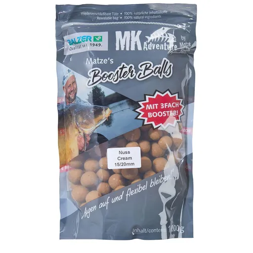 Balzer Matze Koch Booster Balls Boilies Special Edition 1kg 15mm und 20mm in 1 Tüte gemischt Süßkartoffel Braun