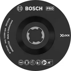 Bosch Stützteller SCM X-LOCK 115 mm - Stützteller für X-LOCK Winkelschleifer, ideal für SCM-Vliesscheiben dank schnellem, werkzeuglosem Wechsel und Zentrierstift für präzise Anwendung.