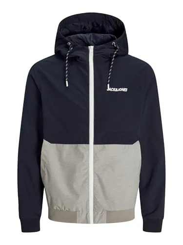 Jack & Jones Blouson JJERUSH HOOD BOMBER NOOS mit Logo Schriftzug - Funktionsjacke in modischem Design, pflegeleicht und schnell trocknend, ideal für den Alltag oder Freizeitaktivitäten.