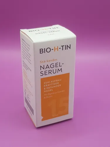 BIO-H-TIN Stärkendes Nagelserum 3,3 ml - Hochwertiges Nagelverstärker-Serum mit Bambus-Extrakt und Biotin für starke Nägel. Ideal für die tägliche Pflege und Unterstützung der Nagelgesundheit.
