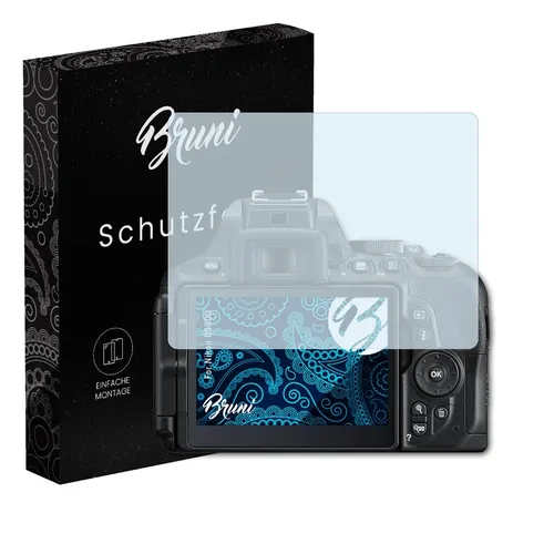 Bruni Schutzfolie kompatibel mit Nikon D5600 Folie, glasklare Displayschutzfolie (2X)