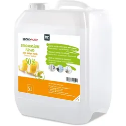 Zitronensäure 50% flüssig Entkalker im Kanister 2 - Reinigungsmittel: Hochergiebige, biologisch abbaubare Zitronensäure für effektive Entkalkung von Wasserkochern, Kaffeemaschinen und mehr – schont Dichtungen und spart Kosten.