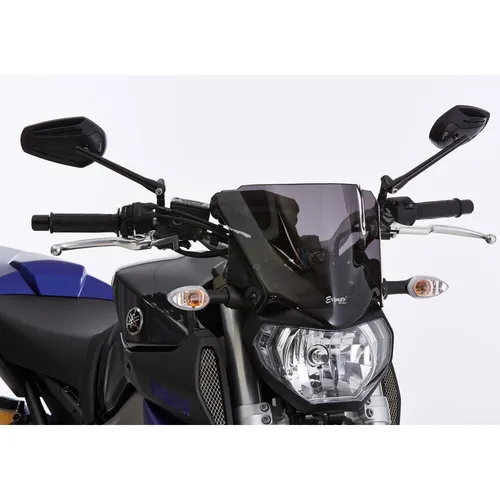 ERMAX Naked-Bike-Scheibe für Yamaha MT-09 2014-2016 - Windschutzscheibe für Straßenmotorräder, vorgebohrt und mit ABE, bietet optimalen Windschutz und verbessertes Fahrgefühl für deine Yamaha MT-09.