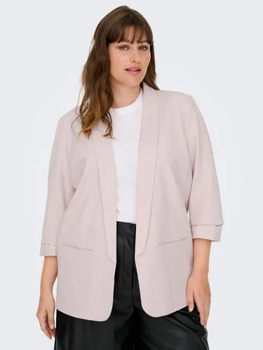 ONLY CARMAKOMA Kurzblazer CARELLY 3/4 LIFE BLAZER WVN lila S (44) - Eleganter Kurzblazer mit 3/4-Ärmeln in Burnished Lilac. Aus elastischem Material für optimalen Tragekomfort. Perfekt für feminine Looks und vielseitige Anlässe.