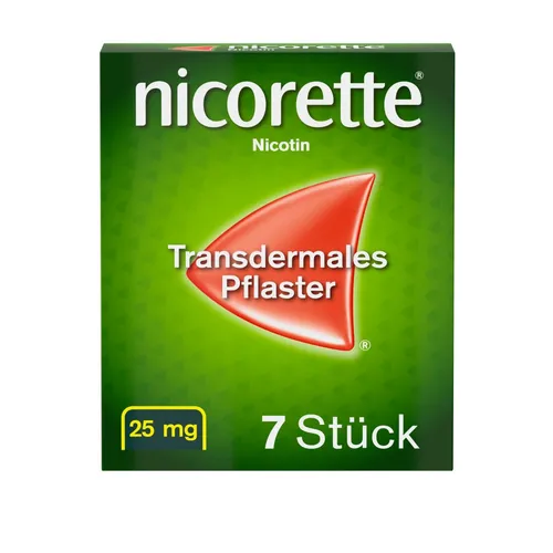 Nicorette TX Pflaster 25 mg - 7 Stück - Suchterkrankungs-Medikamente, unterstützt beim Rauchstopp mit einer effektiven 25 mg Nikotindosis für einen leichteren Entzug.