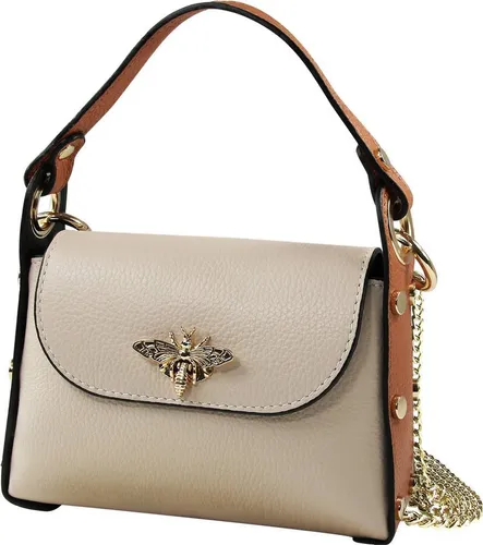 Toscanto Umhängetasche Beige Tan aus Leder - Stilvolle Damen Umhängetasche aus hochwertigem Kalbsleder, gefertigt in Italien. Diese beige tan Tasche kombiniert Eleganz mit praktischer Handhabung und ist ideal für den täglichen Gebrauch.