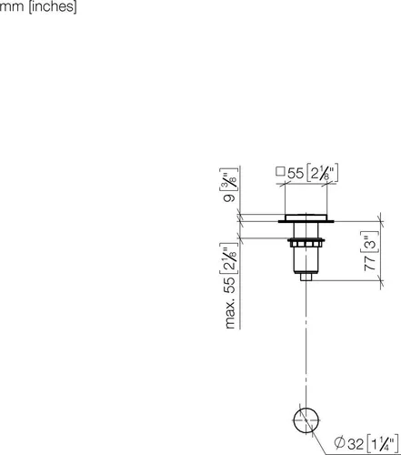Dornbracht Air-Switch-Bedienknopf mit eckiger Rosette - Eleganter Bedienknopf für Müllzerkleinerer mit Druckluftschalter. Hochwertige Verarbeitung in Chrom, passend für Insinkerator Modelle. Ideal für eine komfortable und einfache Bedienung.