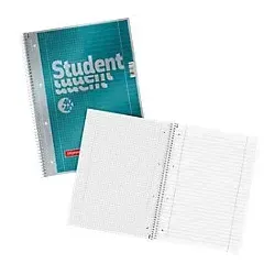 BRUNNEN Collegeblock Premium Student „DUO“ A4 - Ringblock mit 80 Blatt, kariert und liniert, ideal für flexibles Notieren und Lernen.
