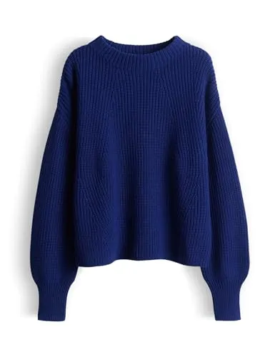 someday Damen Pullover Tellina Texture in Electric Blue, Größe 42 - Der someday Strickpullover vereint stilvollen Komfort und zeitloses Design. Mit seiner lockeren Passform und hochwertigen Materialien ist er perfekt für jeden Anlass und bietet vielseitige Kombinationsmöglichkeiten.
