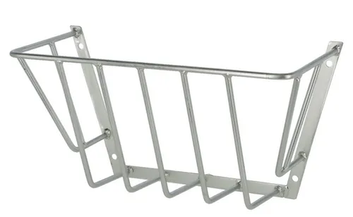 Kerbl Futterspender Heuraufe 55,9 x 29,5 x 22,8 cm - Zubehör für Landwirtschaft, verzinkte Heuraufe mit 80 mm Stababstand für eine effiziente Futteraufnahme und weniger Futterverschwendung.