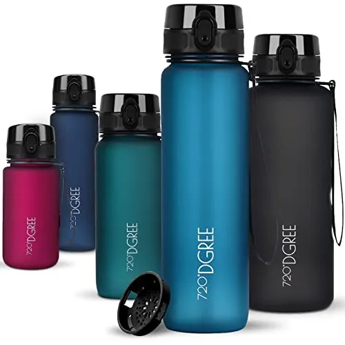 720°DGREE Trinkflasche 1l Sport “uberBottle“ softTouch - BPA-frei und auslaufsicher - Perfekte 1l Trinkflasche für Sport, Uni und Outdoor. Mit praktischem Tragegriff und integrierter Skala für einfaches Trinken unterwegs. Robustes Tritan-Material sorgt für Langlebigkeit und ein hygienisches Trinkerlebnis.