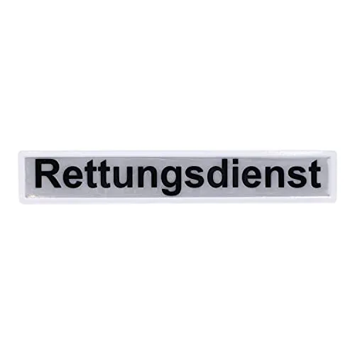RescPol Rückenschild Rettungsdienst - 30 x 5cm - weiß