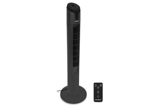 Hochwertiger Turmventilator 110 cm – Schwarz mit Fernbedienung - Konvektoren & Radiatoren. Stilvoller Turmventilator mit 3 Geschwindigkeitsstufen und einzigartigen Windstärken für ein angenehmes Raumklima. Inklusive praktischer Fernbedienung und Schwenkfunktion.