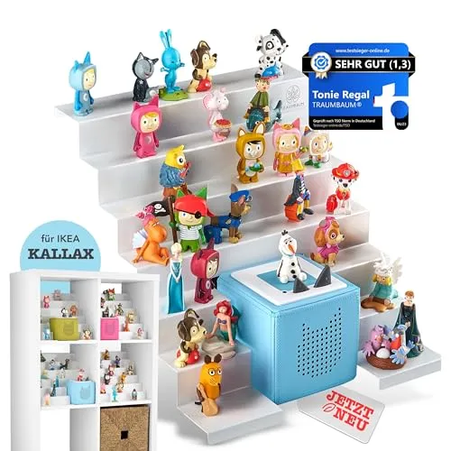 TRAUMBAUM® Kinderregal Tonie Regal für IKEA KALLAX - Magnetisches Tonie Regal für über 50 Figuren, ideal zur Organisation von Tonieboxen. Kinderleichte Montage ohne Bohren, perfekt für das Kinderzimmer!