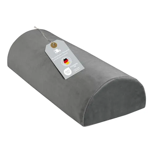 XDREAM bequemes Kniekissen für Seitenschläfer | Orthopädisches Beinkissen aus Memory Foam zur Entlastung von Knie und Rücken | Halbnackenrolle, Nackenrolle, Lendenkissen |Waschbarer Überzug