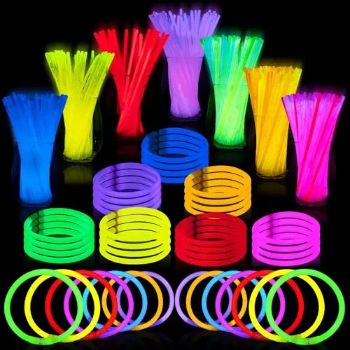 JOYIN 144 Pcs Knicklichter Party Set für Kinder, 8"/20cm Leuchtstäbe, Kinder Knicklichter Leuchtstäbe, Glühen in der Dunkelheit Neon, Ostern, Hochzeit, Halloween Weihnachten Deco, Party Supplies Pack