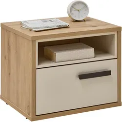 Nachtkästchen Casa Mia Kaschmirfarben/Eiche Artisan