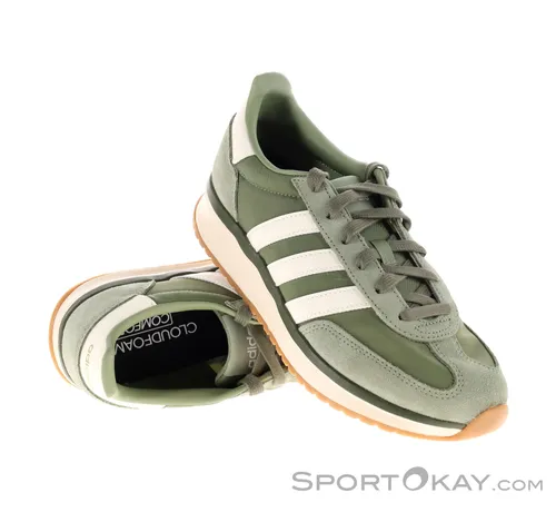 adidas Damen Run 70S 2.0 Schuhe – Tent Green/Off White/Olive Strata, 38 2/3 EU - Stylische Damen Sneaker mit regulärer Passform und bequemer Cloudfoam Zwischensohle für optimalen Tragekomfort im Alltag.