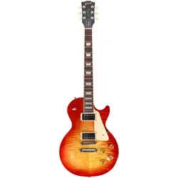 GIBSON Les Paul Studio Figured Washed Cherry Sunburst - Elegante E-Gitarre mit einzigartigem Figured-Design, ideal für kreative Musiker. Perfekte Klangvielfalt und spielerische Leichtigkeit für Live-Auftritte und Studioaufnahmen.