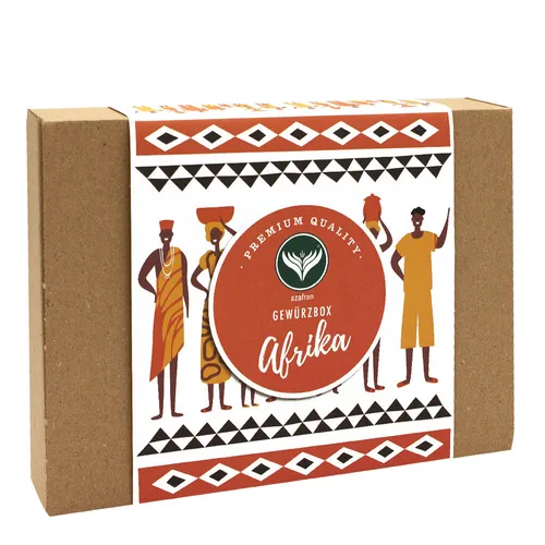Azafran Gewürze Set Afrika, Geschenkset mit 4 typischen afrikanischen Gewürzen