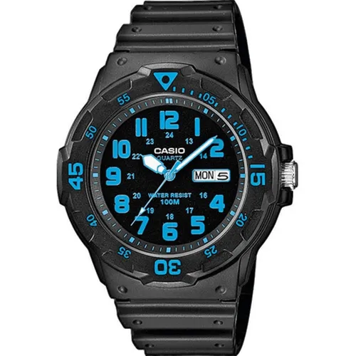 CASIO Herren Analog Quarz Uhr MRW-200H-2 - Armbanduhren für Herren mit langlebigem Resin-Armband und wasserdichtem Design, ideal für aktive Lebensstile.
