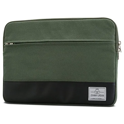 Johnny Urban MacBook Pro 13 (2020-2016) Hülle, MacBook Air (2020-2018) Tasche Grün Laptop Sleeve aus Baumwolle Laptoptasche fürs MacBook Pro 13, MacBook Air, 11-12 Zoll Notebooks