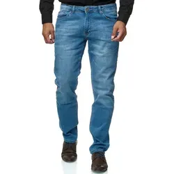 JEEL Regular-fit-Jeans 305 Straight Cut Herren Jeans - Klassische 5-Pocket Herren Jeans in Hellblau, elastisch und bequem für den Alltag. Ideal für jeden Anlass mit geradem Beinabschluss und regulärer Passform.