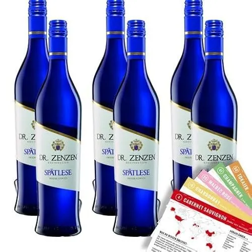 Dr. Zenzen Spätlese QmP - Süßes Weinpaket (6x0,75l) - Spätlese Weinpaket mit 6 Flaschen (6x0,75l) fruchtig süßem Weißwein aus Rheinhessen, ideal zu weißem Fleisch und Nachspeisen, mit perfekter Süße-Balance.