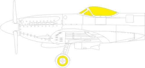 MW22 EDUARD EX992 SEAFIRE F.XVII TFACE 1/48  MASK for AIRFIX