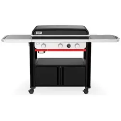 SLATE GPD Premium Plancha 76cm - Gasgrill schwarz/silber - Gasgrill mit 10,6 kW Leistung und großzügiger Grillfläche von 3.483 cm², ideal für Grillpartys und Outdoor-Küche.