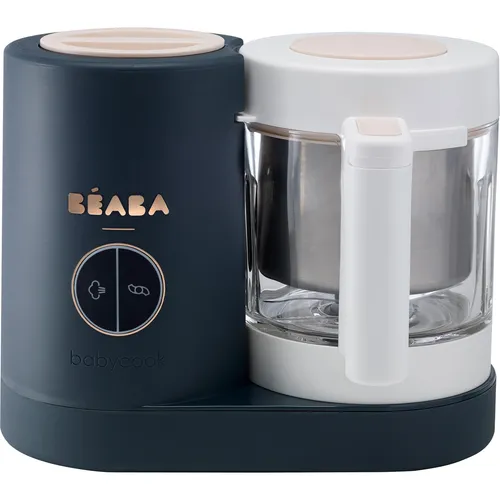 BEABA® Küchenmaschine Babycook® NEO 4-in-1 blau - Babykostwärmer mit 4 Funktionen: Dämpfen, Mixen, Pürieren und Auftauen in unter 20 Minuten. Ideal für gesunde Babyernährung und erhält Nährstoffe optimal.