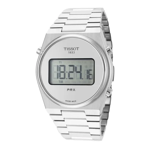 Tissot Herren PRX 40mm Quarz Digitaluhr T1374631103000 - Armbanduhr für Herren, 100 m wasserdicht, mit kratzfestem Saphirglas und elegantem Edelstahlarmband – perfekt für jeden Anlass.