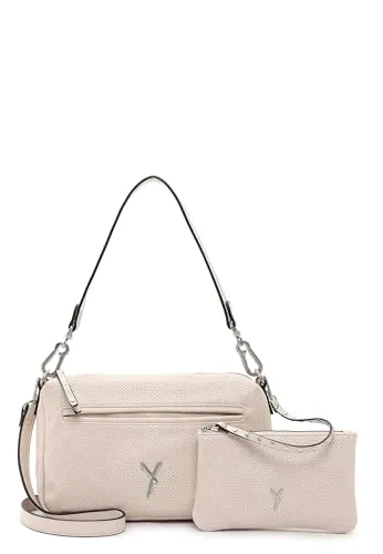 SURI FREY Laley Umhängetasche Beige - Stylische Crossover Bag für Abend und Alltag. Mit praktischer Utensilientasche und kompakten Maßen von 27 x 18 x 11 cm ist sie der ideale Begleiter für jeden Anlass.