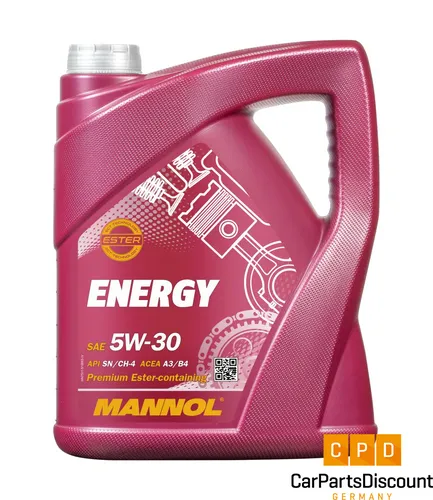 Mannol Energy 7511 5W-30 Motoröl - Vollsynthetisches Motoröl für PKW, kompatibel mit vielen Herstellern wie VW, BMW und Mercedes. Bietet hervorragenden Schutz und Leistung bei allen Fahrbedingungen.