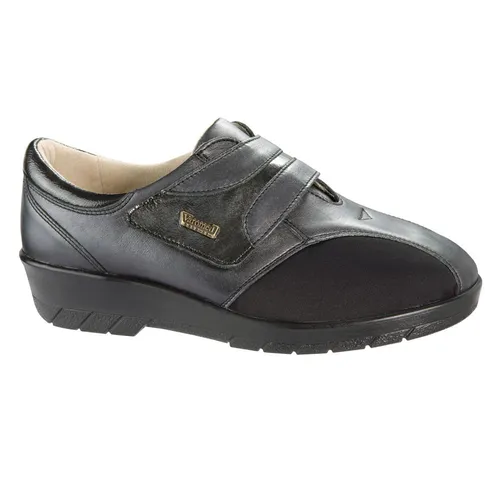 Varomed® Prophylaxe-Schuhe "Minsk" für Damen - Hochwertige Prophylaxeschuhe aus Softnappaleder mit breitem Klettverschluss und rutschhemmender Sohle. Ideal für empfindliche Füße, bieten sie optimalen Halt und hohen Tragekomfort.