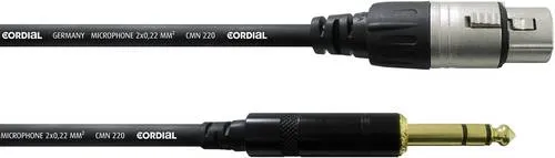 Cordial CFM 1,5 FV XLR Verbindungskabel [1x XLR-Buchse - 1x Klinkenstecker 6.35 mm] 1.50m Schwarz