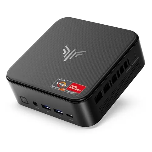 NiPoGi AM02 Mini PC - Kompakter Hochleistungs-PC - PC Desktops & All-in-Ones mit Windows 11 Pro, AMD Ryzen 3750H, 16GB RAM und 512GB SSD für blitzschnelle Leistung und effizientes Multitasking.