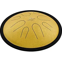 Meinl CSTD3G Steel Tongue Drum D-Minor 10" Gold 432 Hz - Beruhigender Klang - Kompakte Steel Tongue Drum für entspannendes Spiel. 8 sorgfältig gestimmte Töne in D Moll, ideal für Meditation und kreative Sessions. Inklusive Tasche und Mallets.