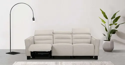 3-Sitzer PLACES OF STYLE "Carpari" mit Relaxfunktion - Sofas mit manuellem oder elektrischem Relax, USB-Anschluss und hochwertigem Webstoff für höchsten Komfort. Ideal für stilvolles Wohnen und Entspannung.