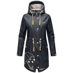 Outdoorjacke MARIKOO "Dancing Umbrella" Damen, blau - Funktionsjacken, wasser- und winddicht mit großer Kapuze und hervorragendem Tragekomfort für kühle Tage.